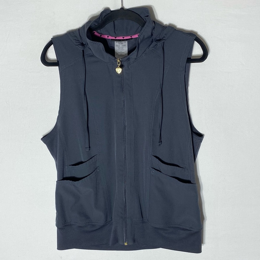 HeartSoul Dark Grey Break on Through HS500 In-Vested Love Solid Scrub Vest L